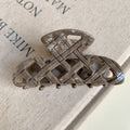 French Style Woven Plaid Acetate Hair Claw 8AS6HCP268T