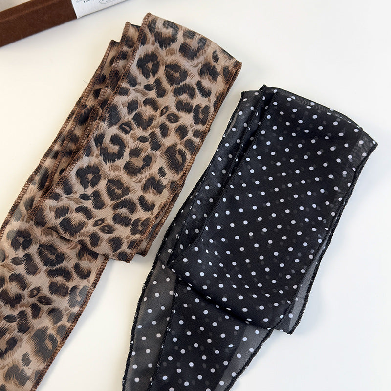 Leopard Print Silk Scarf - DippedShop Wholesale - #8483