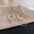 Chunky Gold Plated Long Disc Tassel Dangle Earrings 6W6JER717