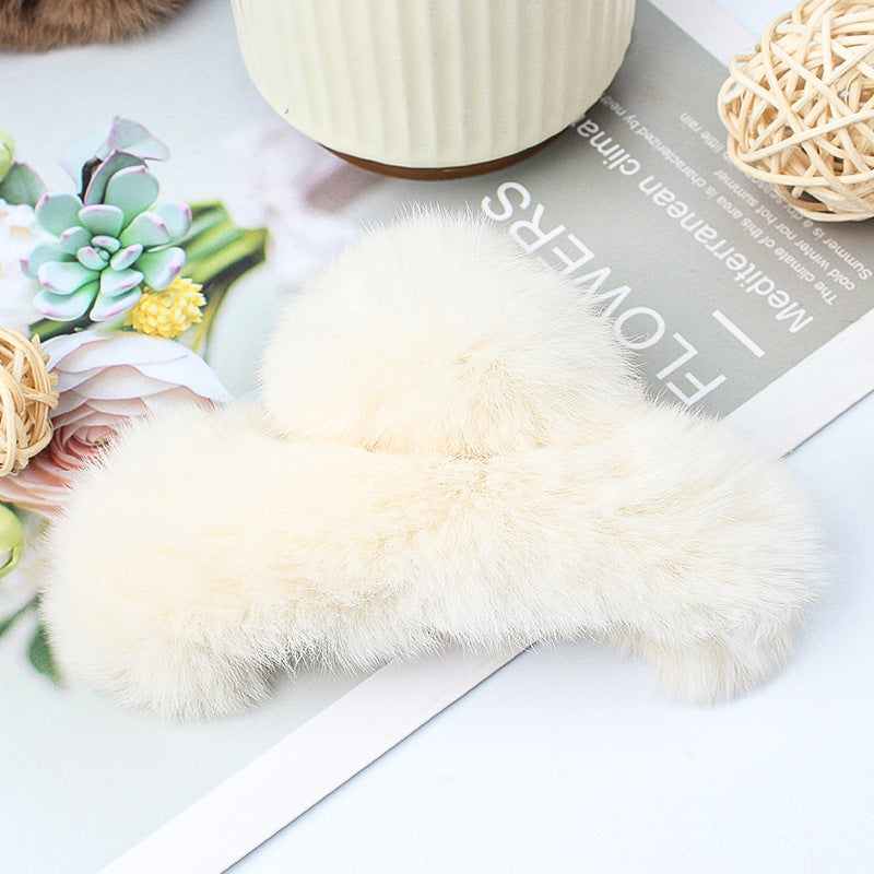 Leopard Fuzzy Hair Claw - DippedShop Wholesale - #9123