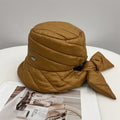 Winter Quilted Puffer Lightweight Warm Bucket Hat 6W6HAT928