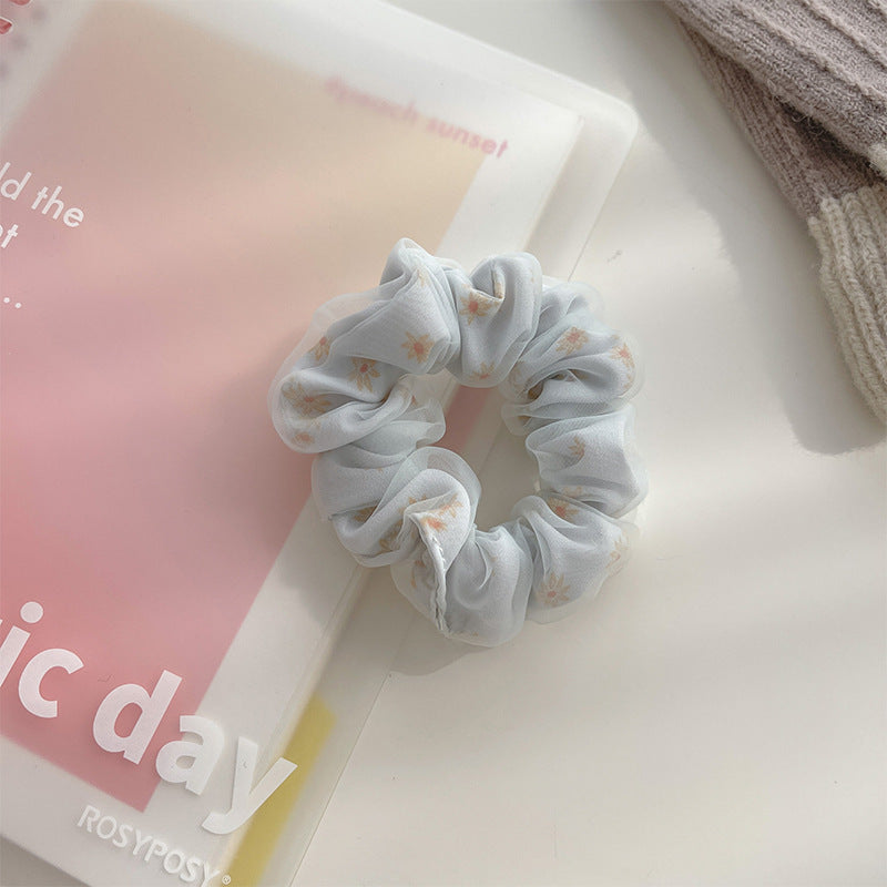 Danity Mesh Double-Layer Flower Hair Scrunchies MK2BW6W6HSR75