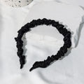 Minimalist Ruched Solid Color Mulberry Silk Headband 6W6HBD372