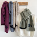 Floral Jacquard Knit Scarf - DippedShop Wholesale - #7267