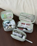 Stylish Color Block Striped Portable Makeup Bag MK2BW6S10BOB72