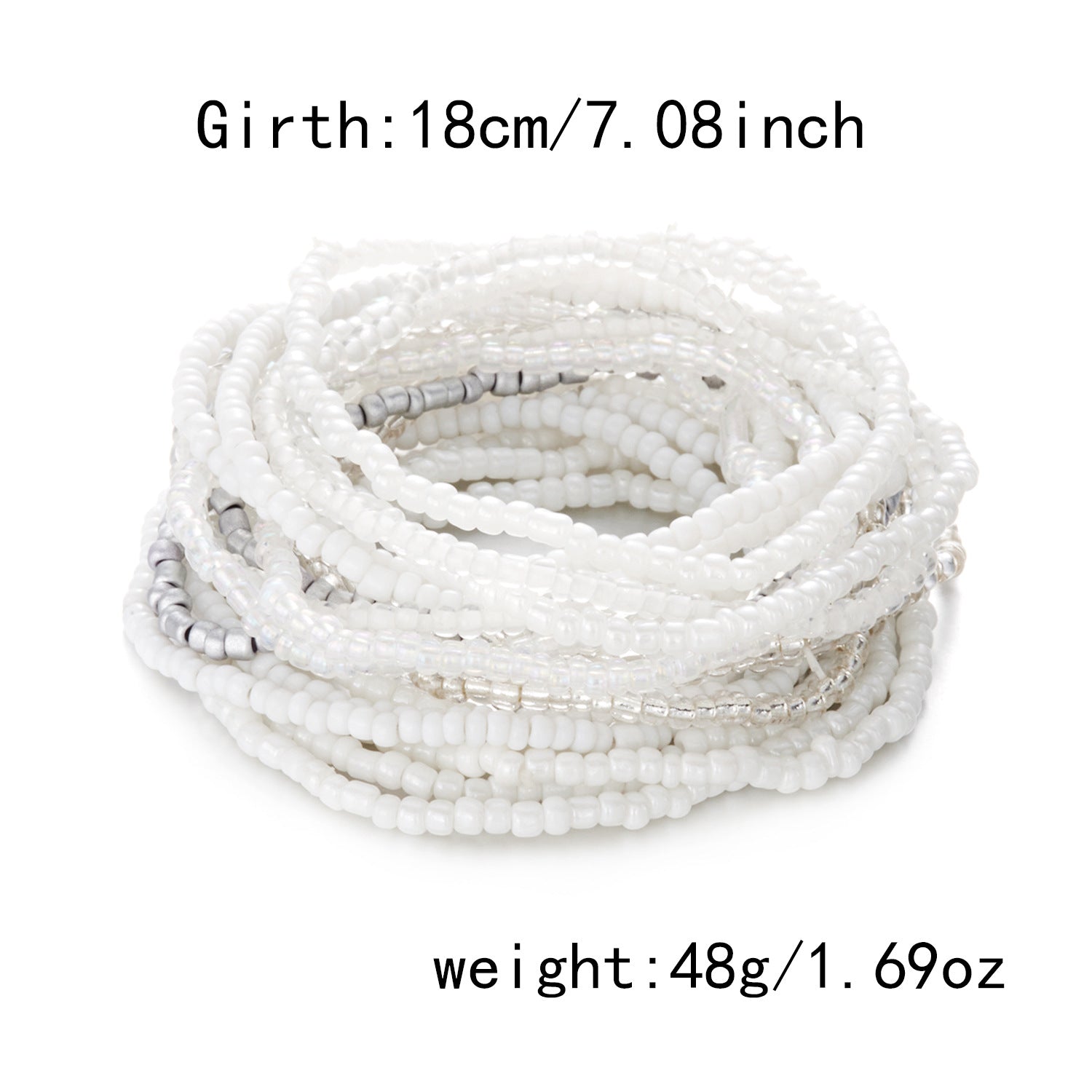 Fashion Color Block Multi-Layer Bead Bracelet Set 6W6JBR506