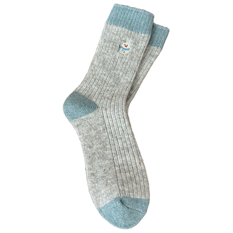 Cute Cartoon Pattern Thicken Warm Crew Socks 6W8FSO542