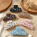Boho Style Paisley Print Acrylic Hair Clip 6W6HCP1630