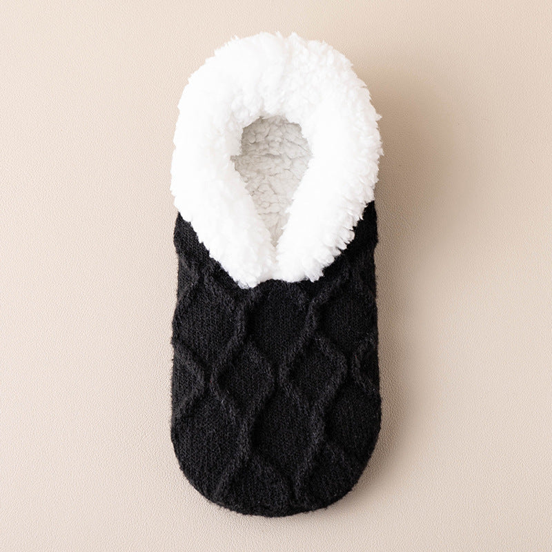 Fuzzy Fleece Lined Warm No Slip Slipper Socks 6W8FSO861