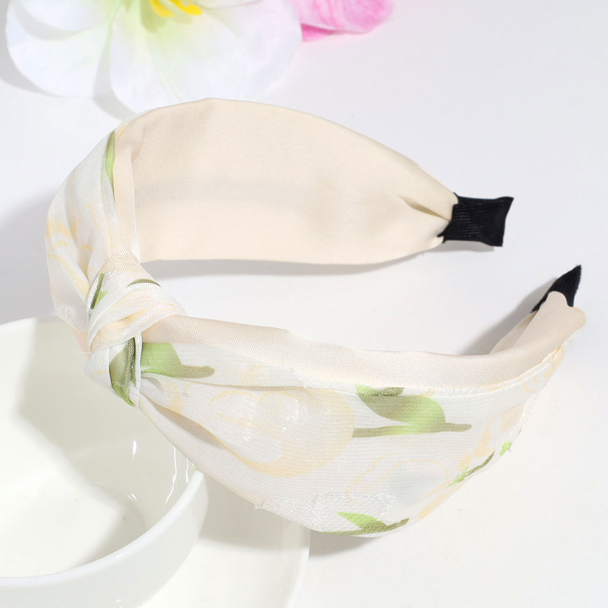 Cute Floral Print Bowknot Wide Headband MK2PIM6W6HBD77