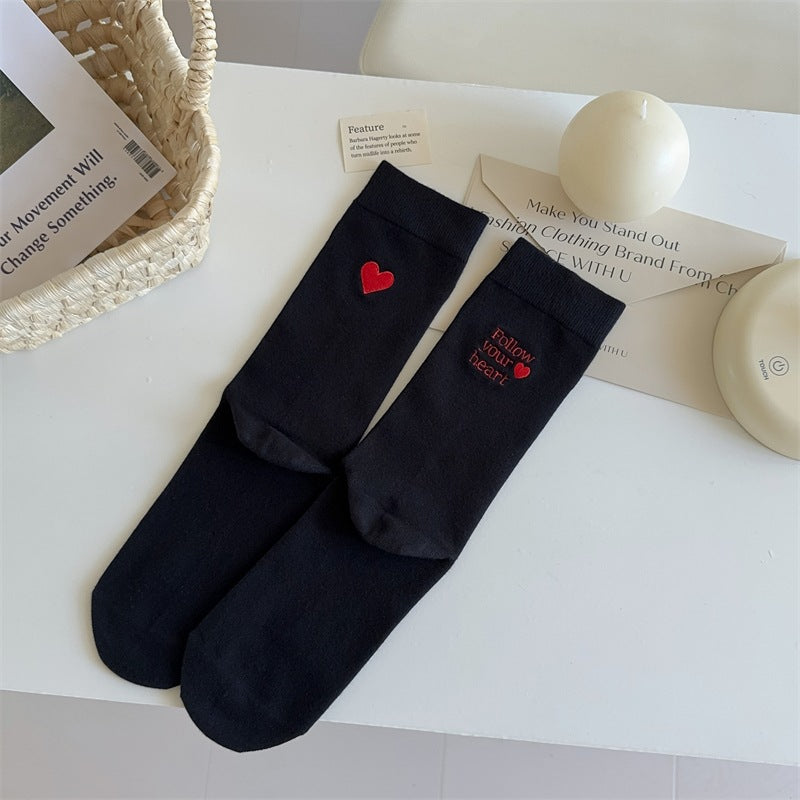 Embroidered Slouchy Socks - DippedShop Wholesale - #7219