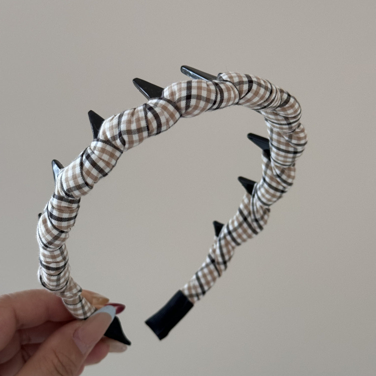 Vintage Plaid Print Weave Non-slip Headband 6W6HBD404