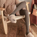Cable Solid Color Knit Over Knee High Socks 6W8FSO892