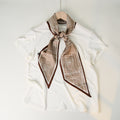 Minimalist Color Block Striped Print Silk Scarf 6W6NSI178