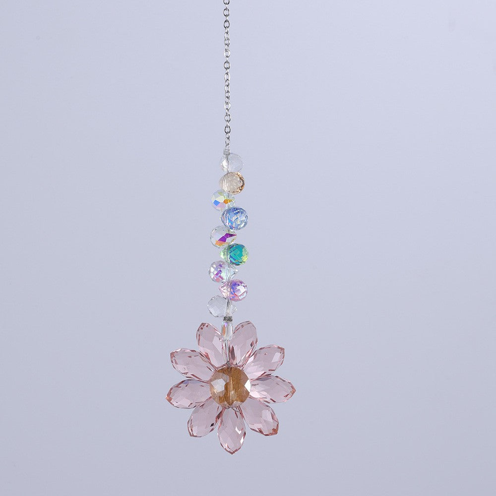 Colorful Crystal Ball Chain Floral Pendant Suncatchers MK2CZAS6H7HLS70