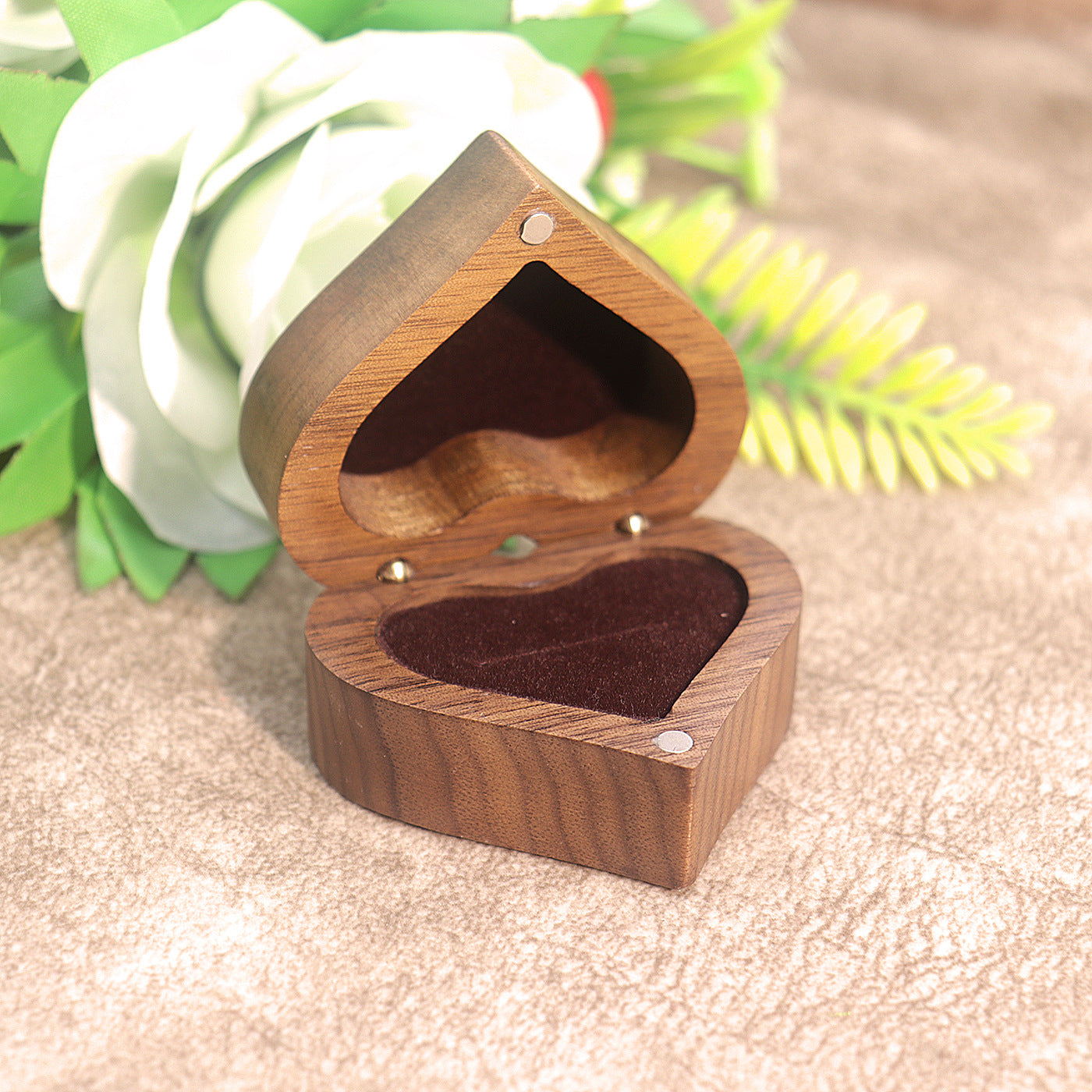 Heart Wooden Ring Box - DippedShop Wholesale - #7171