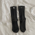 Heart Embroidered Cotton Socks - DippedShop Wholesale - #8611