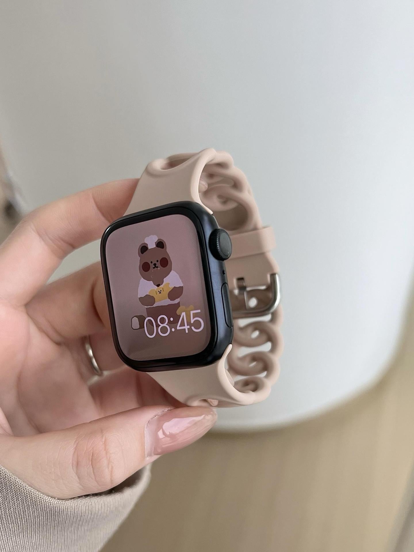 Creative Solid Color Donut Silicone Watch Band 6W6JWA150