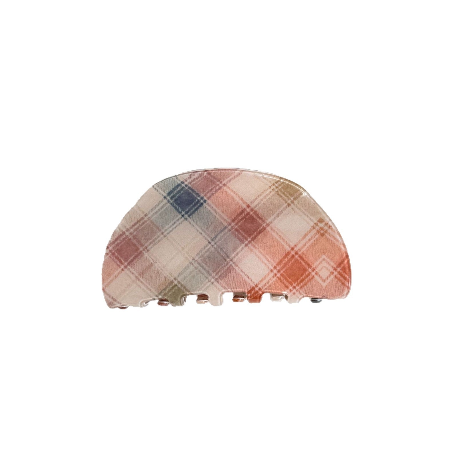 Plaid Acrylic Hair Claw - DippedShop Wholesale - #6947