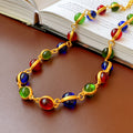 Vintage Gold Plated Floral Heart Chain Necklace 6W6JNC904