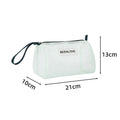 Simple Solid Color Beach Mesh Storage Bag 8BW6BOB83T