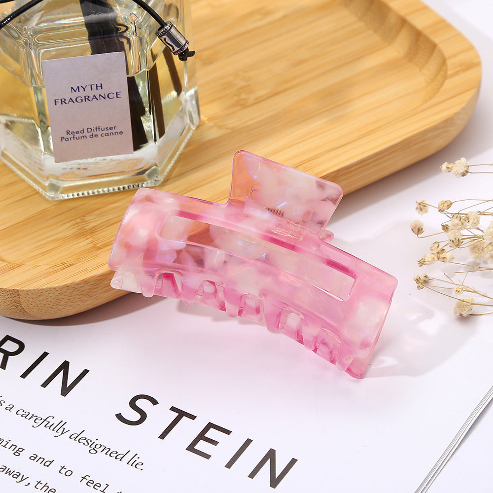 Trendy Candy Color Floral Print Acetate Hair Claw 8AS6HCP266T