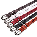 Trendy Hollow Out Solid Color Leather Belt 6W6JBT175