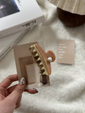 Elegant Pearl Color Block Acetate Hair Claw 8AS6HCP291L