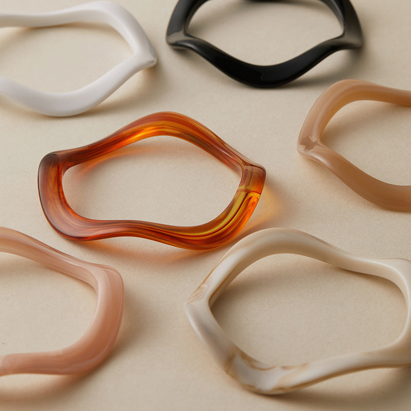 Simple Wave Irregular Acrylic Bracelets DO25B596