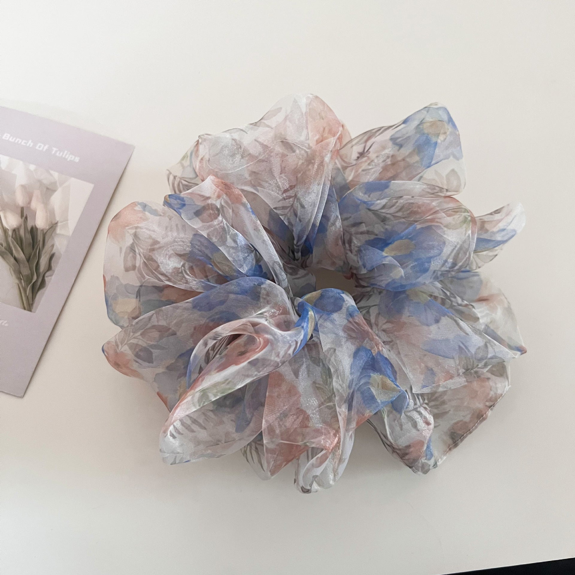 Vintage Sheer Organza Flower Fairy Scrunchies MK2BW6W6HSR85
