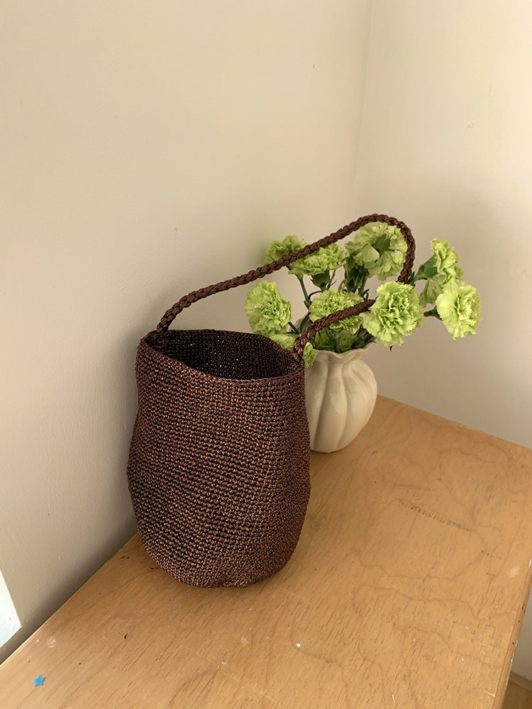 Handmade Woven Bucket Bag - DippedShop Wholesale - #4211