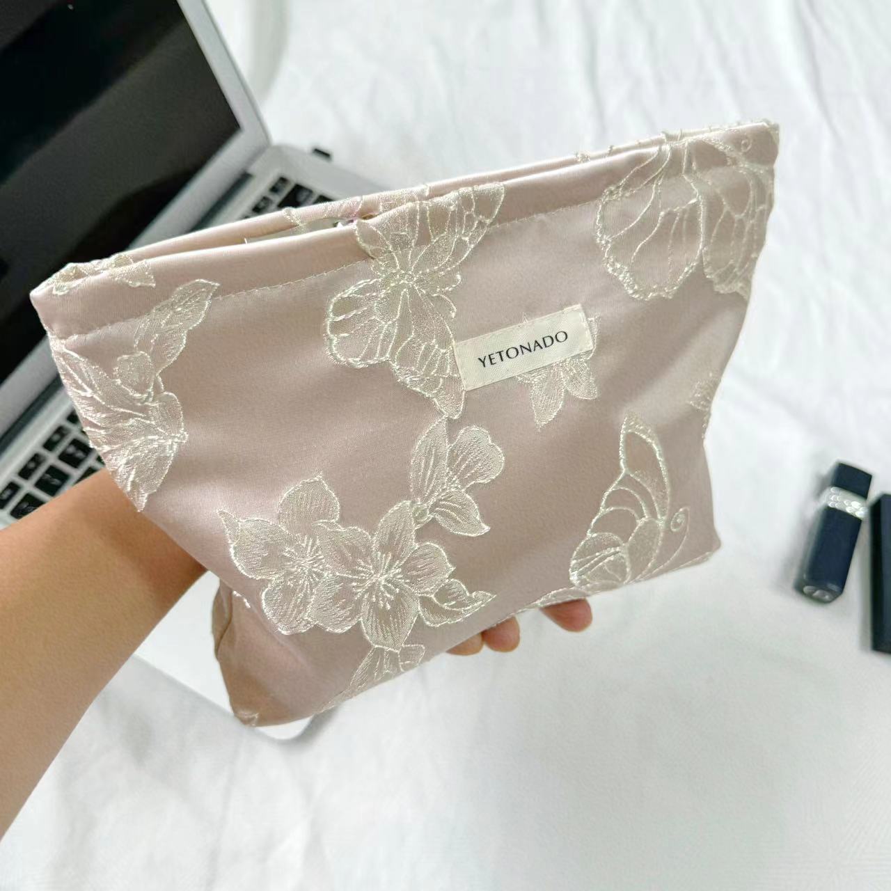 Vintage Butterfly Embroidered Portable Cosmetic Bag MK2BW6W10BOB393