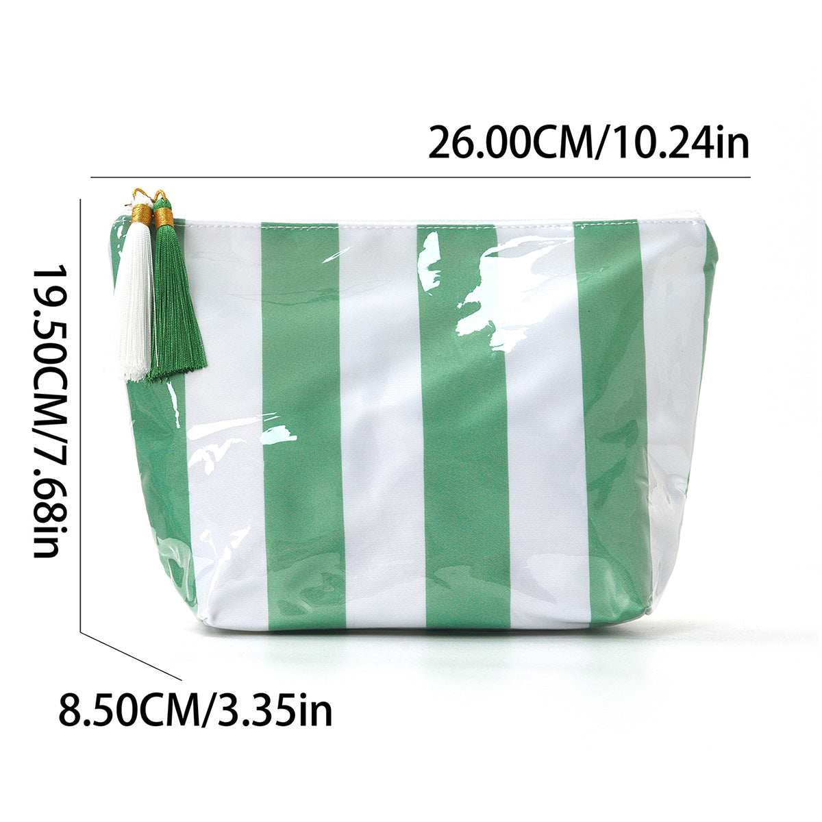 Stylish Striped Large Capacity Portable Cosmetic Bag MK2BLW6C5CO08