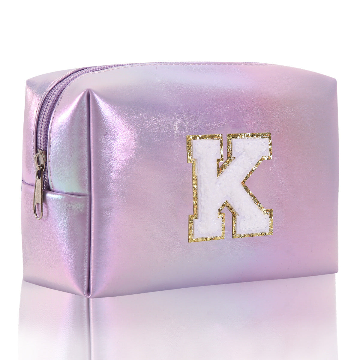 Simple Initial Letter Embroidered Portable Makeup Bag 6S10BOB1037