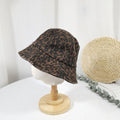 Vintage Distressed Foldable Leopard Print Bucket Hat 8BK6HAT175L
