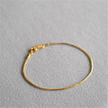 Minimalist Gold Plated Snake Chain Bracelet 6W6JBR472