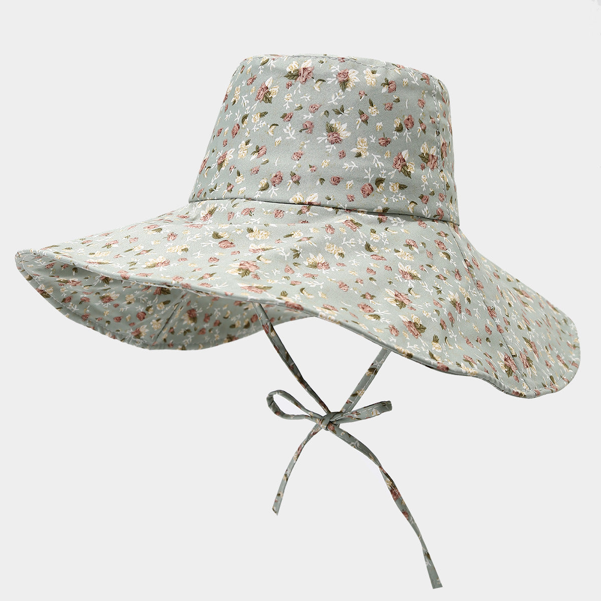 Fashion Floral Print Wide Brim Bucket Hat MK2BW6W6HAT107