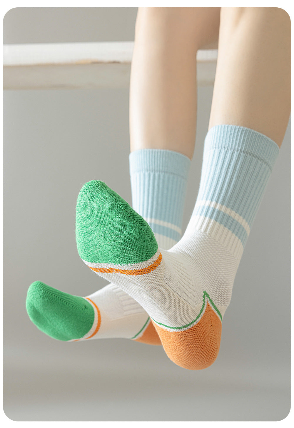 Breathable Cotton Crew Socks - DippedShop Wholesale - #0403