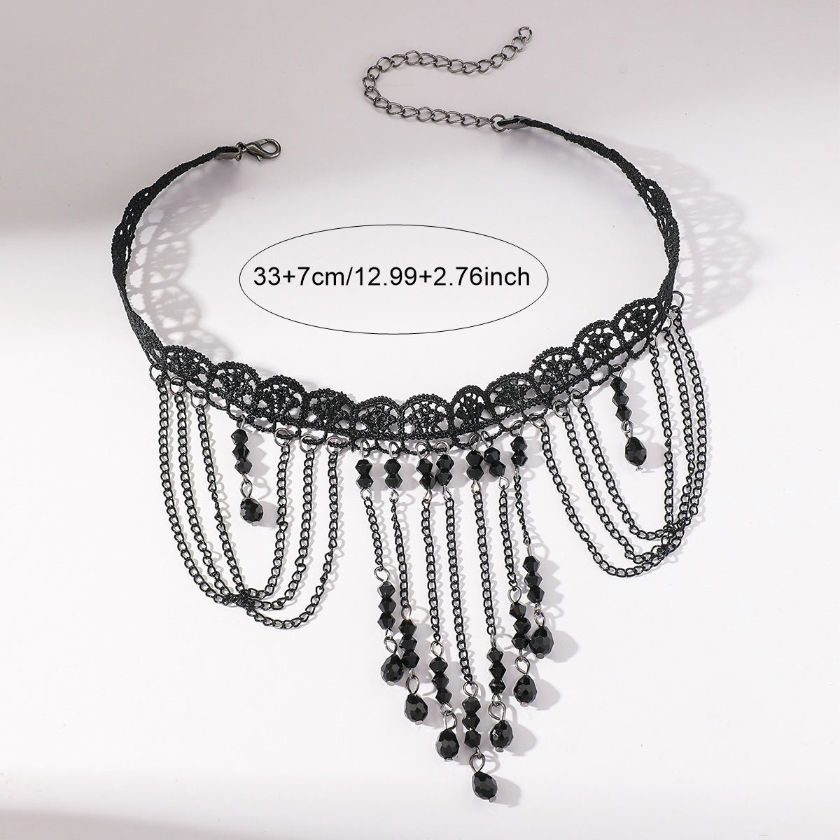 Halloween Lace Hollow Out Tassel Choker Necklace 6W6JNC610