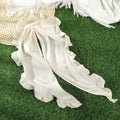 Fashion Solid Color Ruffled Trim Triangle Headscarf MK2BK6W6HHS13