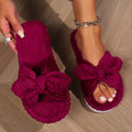 Open Toe Bow Slippers - DippedShop Wholesale - #8035