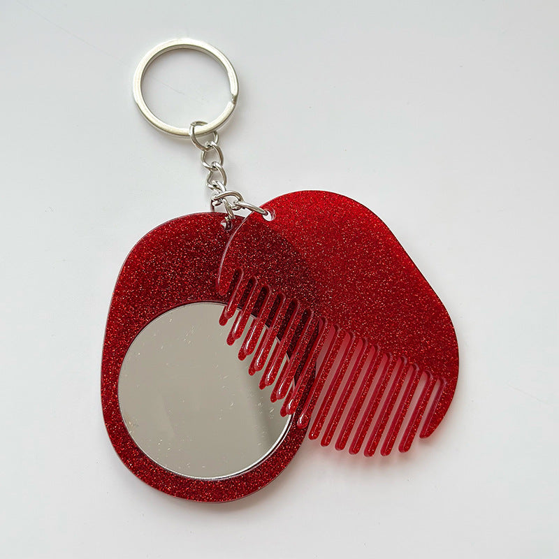 Simple Solid Color Oval Portable Hair Combs MK2BLM6C5CB86