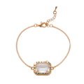 Trendy Multi-Color Cubic Zirconia Chain Bracelet 6W6JBR330