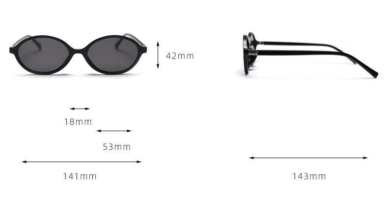 Trendy Polarized Oval Sunglasses - DippedShop Wholesale - #7555