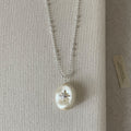 French Style Starburst Pearl Pendant Necklace 6W6JNC437
