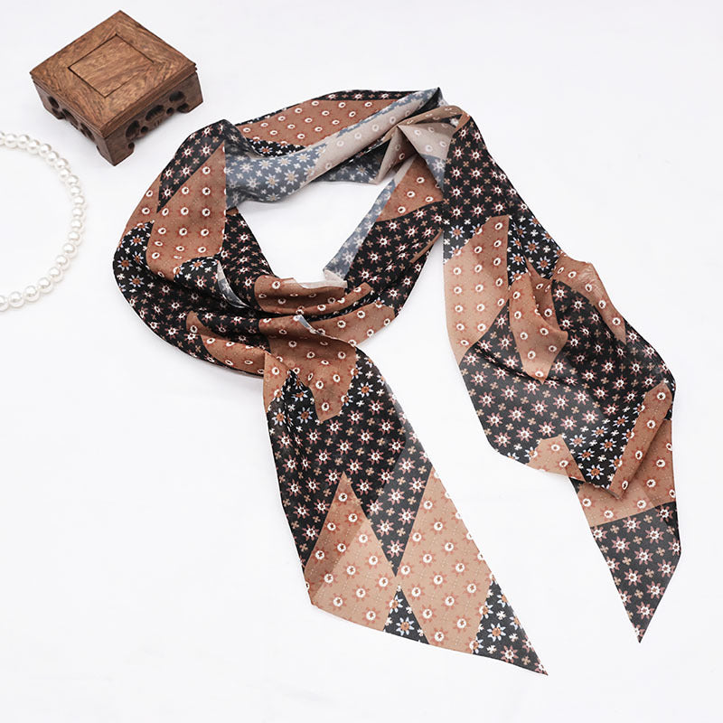Cute Polka Dots Print Silk Scarf 6W6NSI198