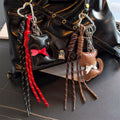 Creative Cat Pendant Rope Braided Bag Charm 6W10BBC369