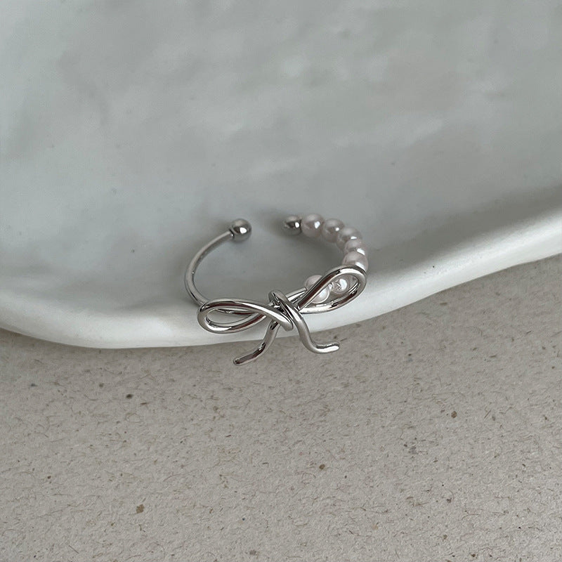 Layered Wrapped Pearl Ring - DippedShop Wholesale - #9827