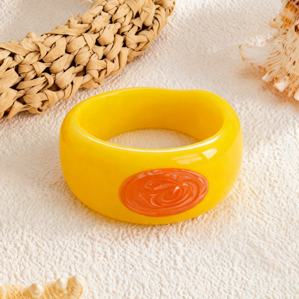 Boho Style Floral Enamel Statement Bracelet 6W6JBR594