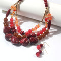 Boho Beaded Layered Necklace - DippedShop Wholesale - #7267